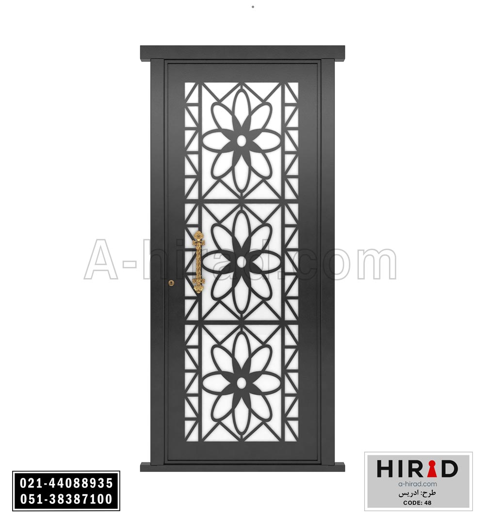 درب فلزی لیزری تک لنگه هیراد کد 1048 عرض 108 ارتفاع 223 